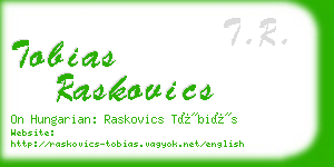 tobias raskovics business card